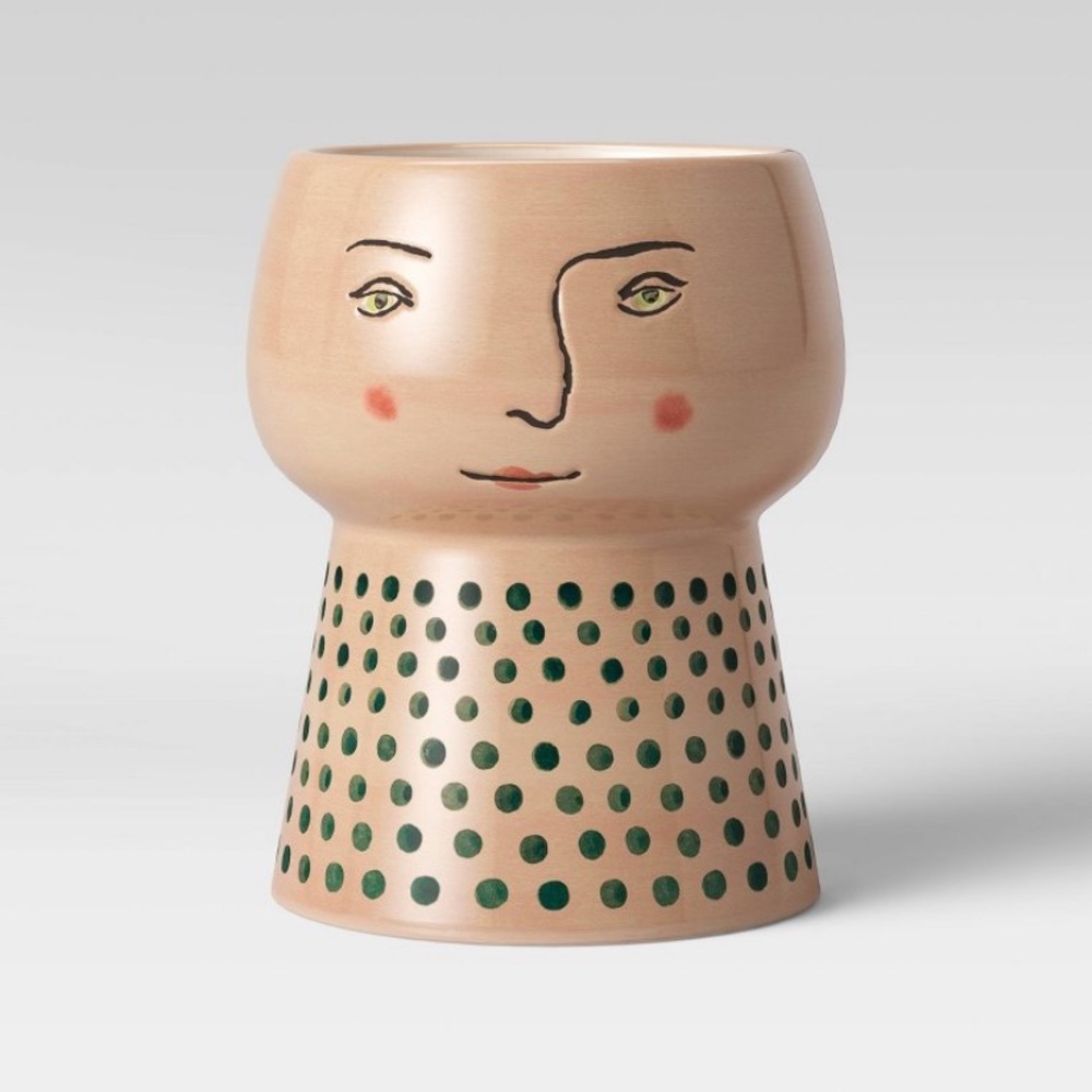 Small Pink Opalhouse Stoneware Family Planter